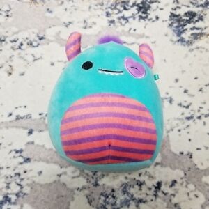 Teal 5 IN Valentine's Leon The Monster Squishmallow Plush Excellent Condition